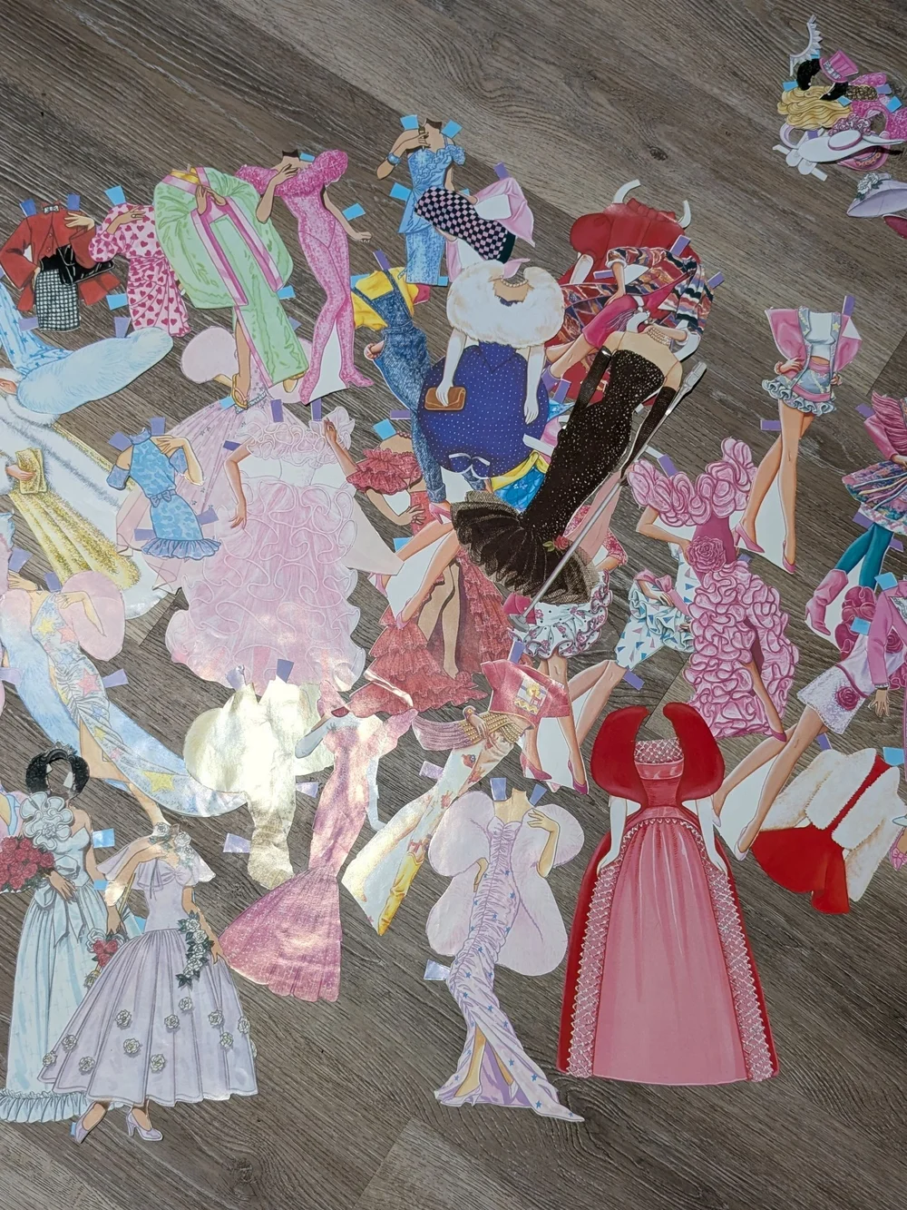 Vintage Barbie Paper Dolls Set